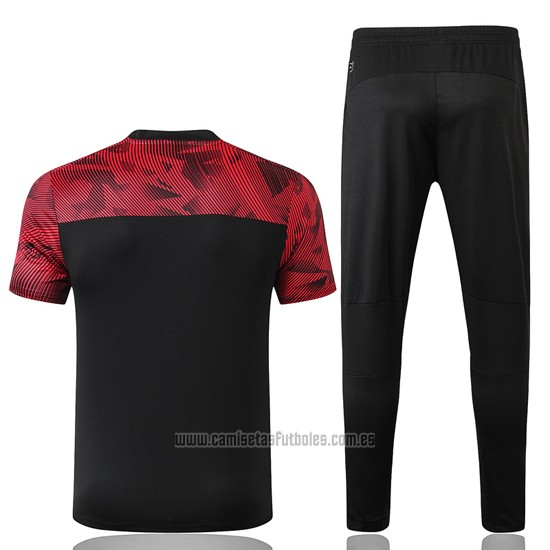 Chandal del AC Milan Manga Corta 2019-2020 Rojo y Negro